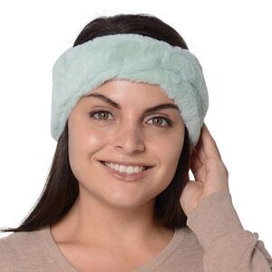 Twisted Faux Fur Headbands Mint